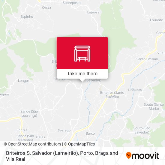 Briteiros S. Salvador (Lameirão) mapa