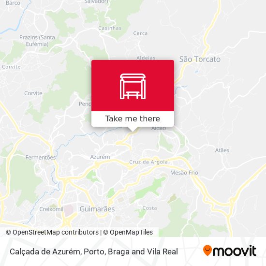 Calçada de Azurém mapa