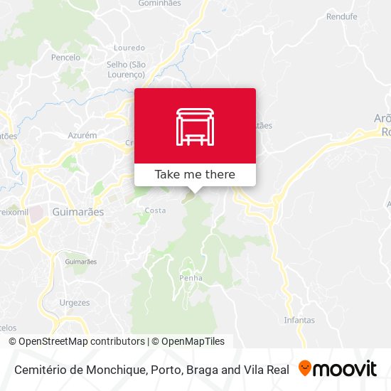 Cemitério de Monchique mapa