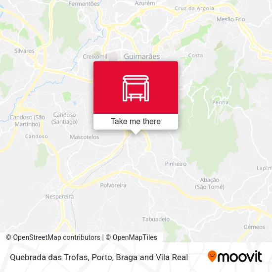 Quebrada das Trofas map