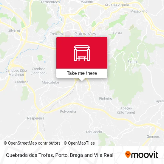 Quebrada das Trofas map