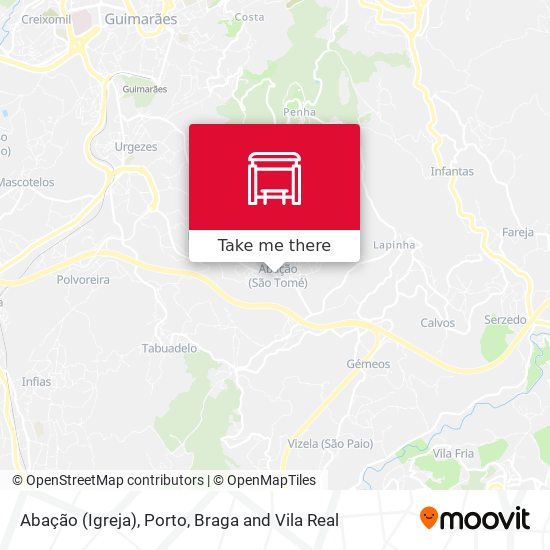 Abação (Igreja) mapa