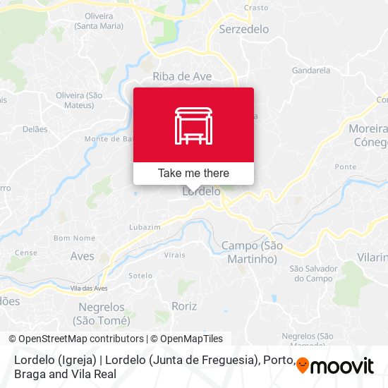 Lordelo (Igreja) | Lordelo (Junta de Freguesia) map