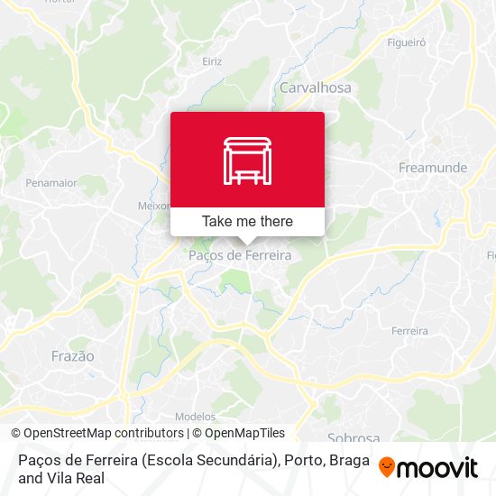 Paços de Ferreira (Escola Secundária) mapa