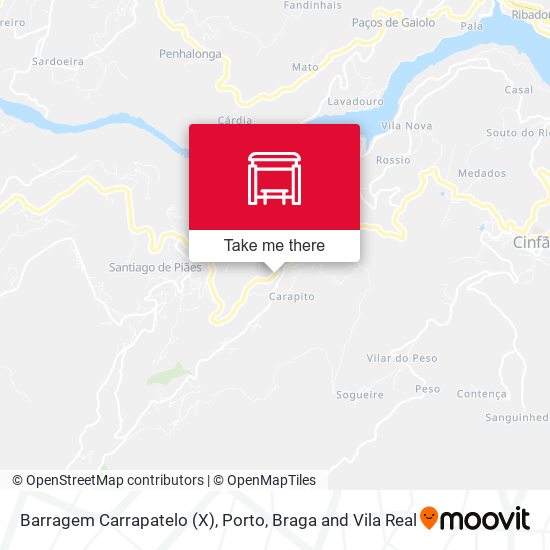 Barragem Carrapatelo (X) mapa