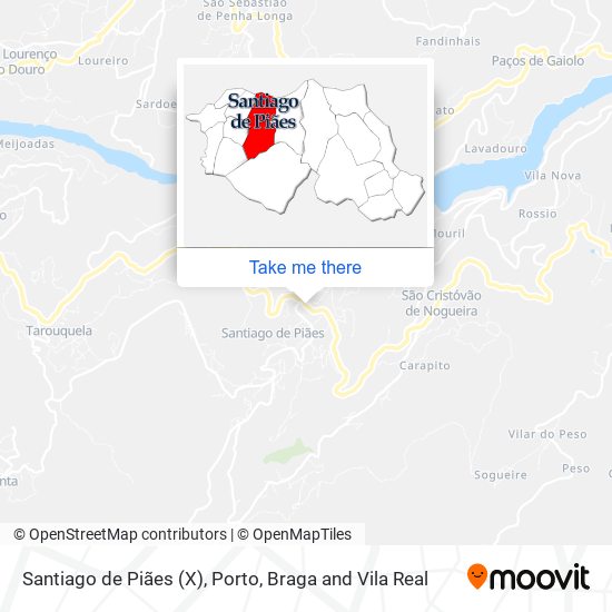 Santiago de Piães (X) mapa