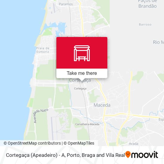 Cortegaça (Apeadeiro) - A mapa