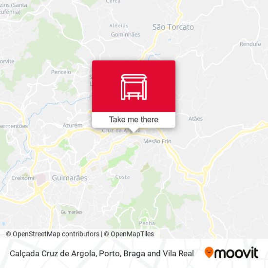 Calçada Cruz de Argola mapa