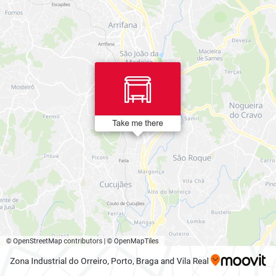 Zona Industrial do Orreiro mapa