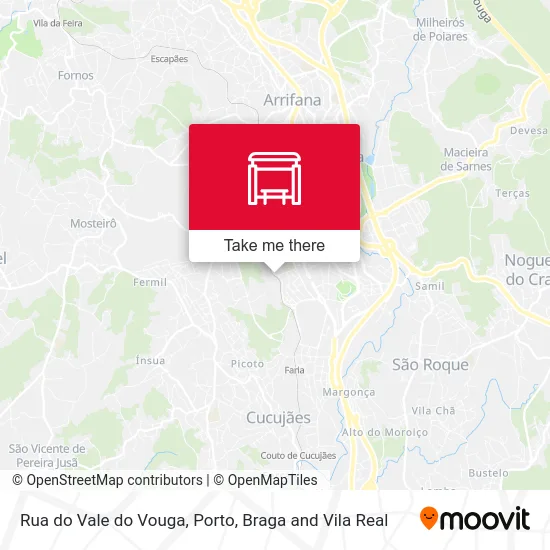 Rua do Vale do Vouga mapa