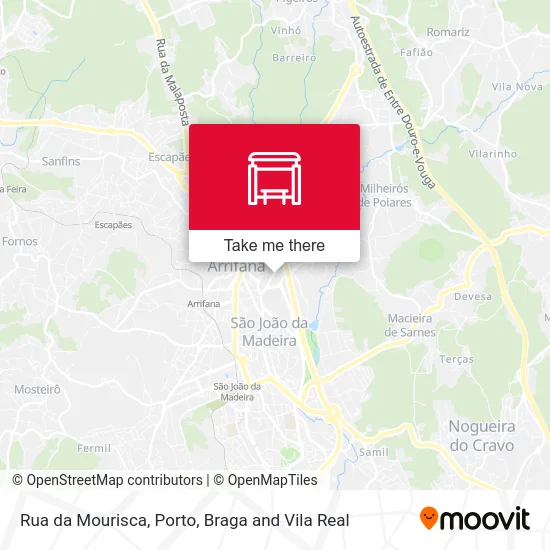Rua da Mourisca mapa