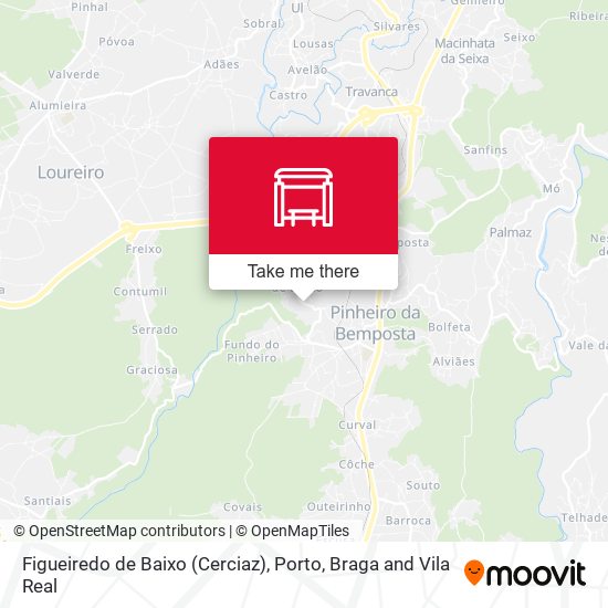 Figueiredo de Baixo (Cerciaz) mapa