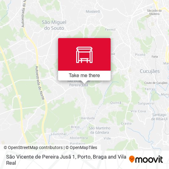São Vicente de Pereira Jusã 1 map