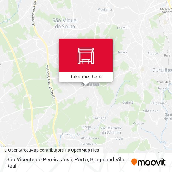 São Vicente de Pereira Jusã map