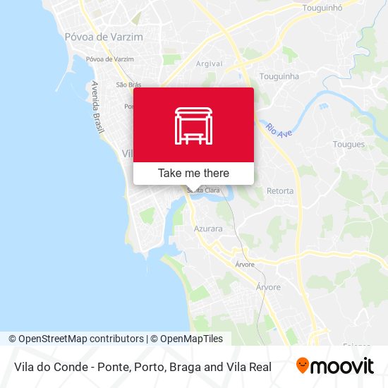 Vila do Conde - Ponte mapa