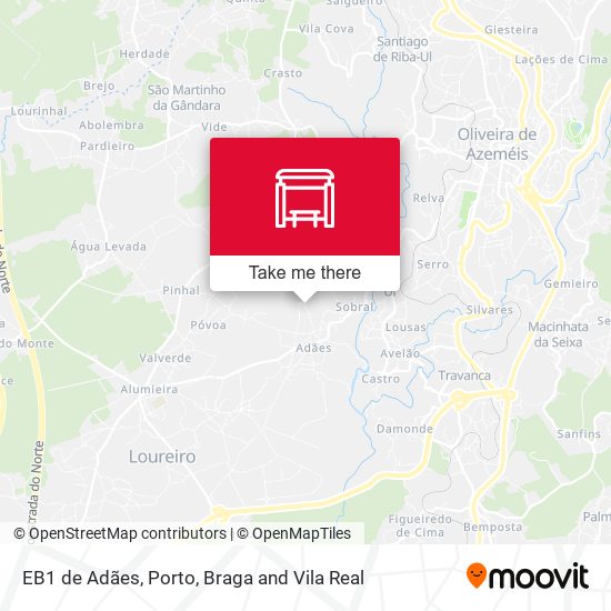 EB1 de Adães mapa