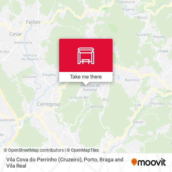 Vila Cova do Perrinho (Cruzeiro) mapa