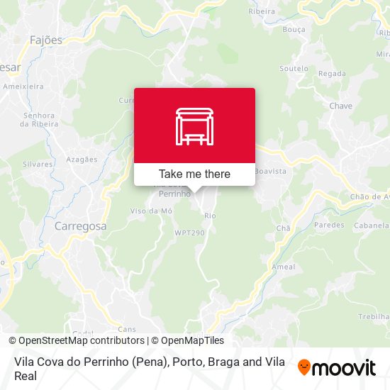 Vila Cova do Perrinho (Pena) map