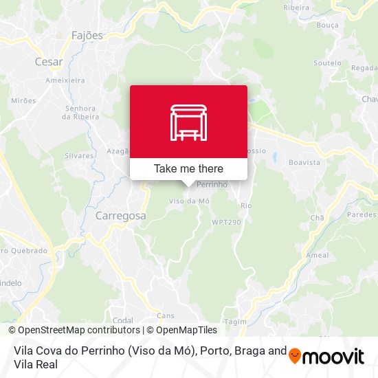 Vila Cova do Perrinho (Viso da Mó) mapa
