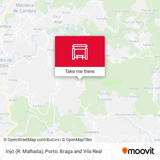 Irijó (R. Malhada) mapa
