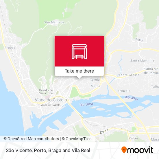 São Vicente mapa