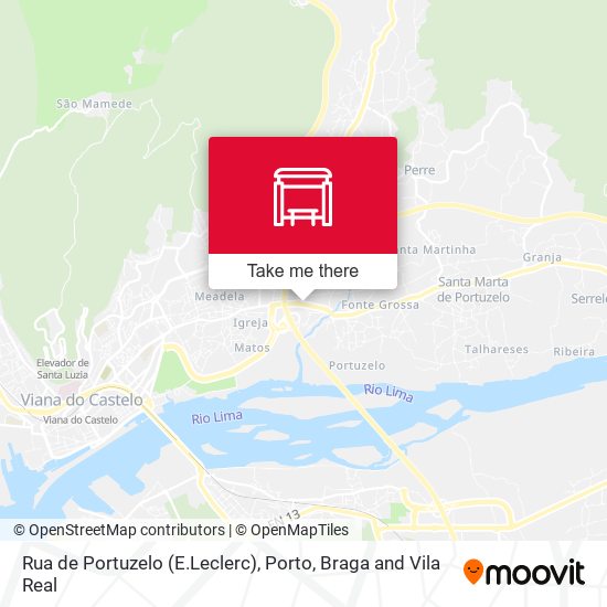 Rua de Portuzelo (E.Leclerc) map