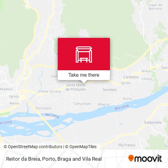 Reitor da Breia mapa