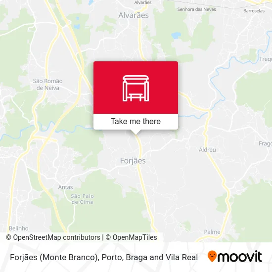 Forjães (Monte Branco) map