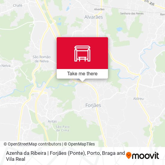 Azenha da Ribeira | Forjães (Ponte) map
