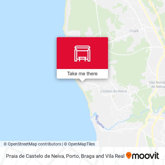 Praia de Castelo de Neiva map