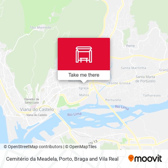 Cemitério da Meadela map