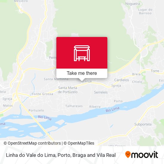 Linha do Vale do Lima mapa