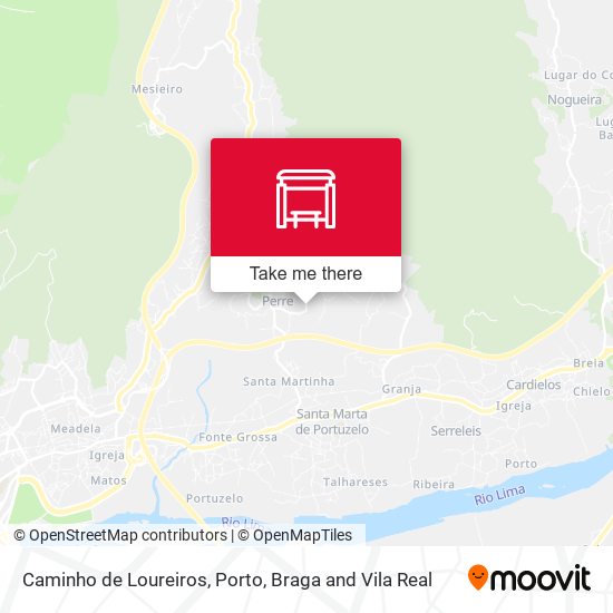 Caminho de Loureiros mapa