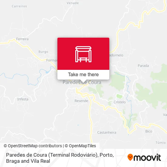 Paredes de Coura (Terminal Rodoviário) map