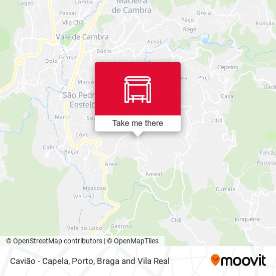 Cavião - Capela mapa
