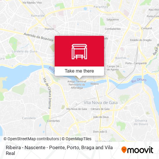 Ribeira - Nascente - Poente map