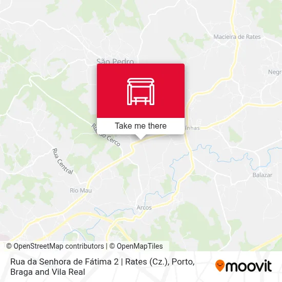Rua da Senhora de Fátima 2 | Rates (Cz.) map