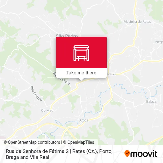 Rua da Senhora de Fátima 2 | Rates (Cz.) map