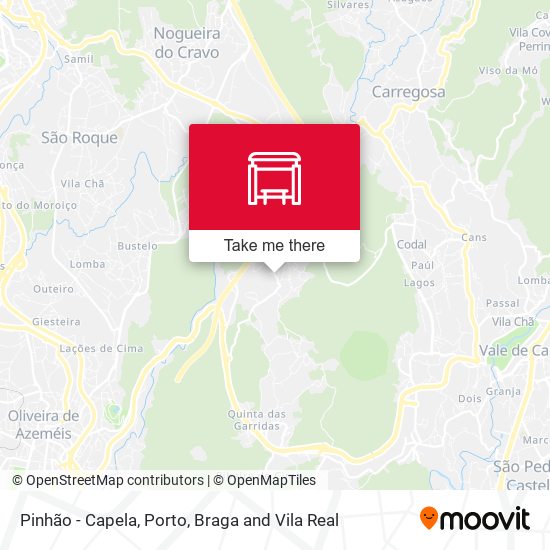 Pinhão - Capela mapa