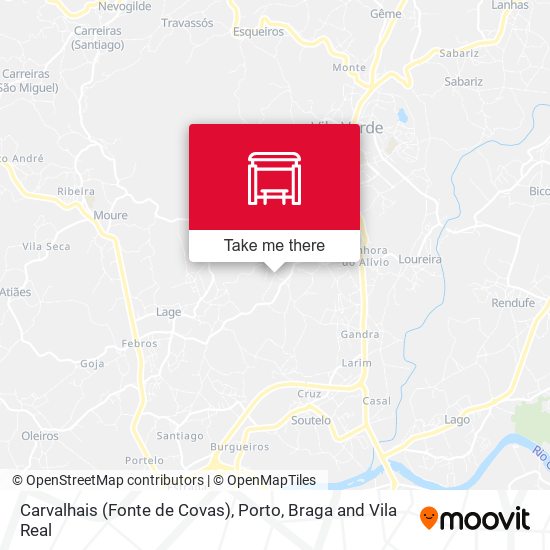 Carvalhais (Fonte de Covas) map