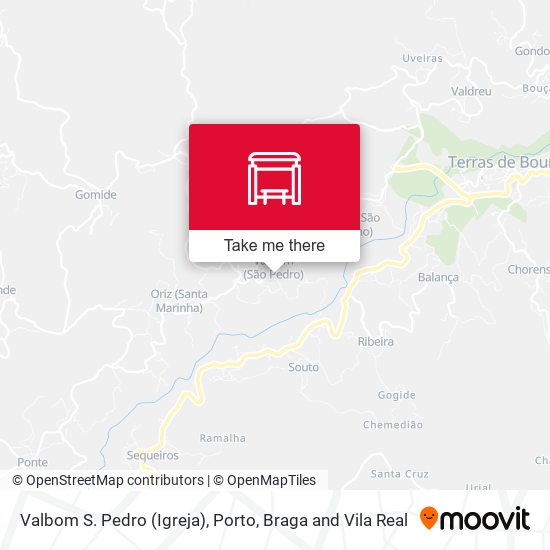 Valbom S. Pedro (Igreja) mapa
