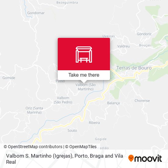 Valbom S. Martinho (Igrejas) map