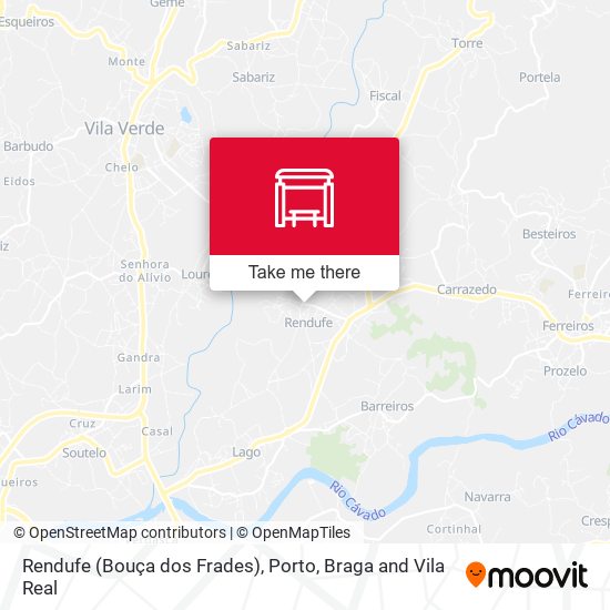 Rendufe (Bouça dos Frades) mapa