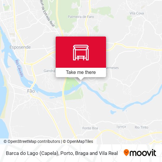 Barca do Lago (Capela) mapa