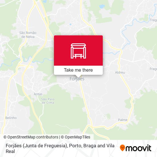 Forjães (Junta de Freguesia) map