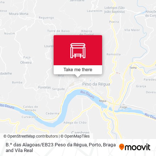 B.º das Alagoas / EB23 Peso da Régua map