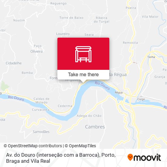 Av. do Douro (interseção com a Barroca) mapa