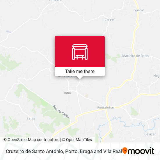 Cruzeiro de Santo António mapa