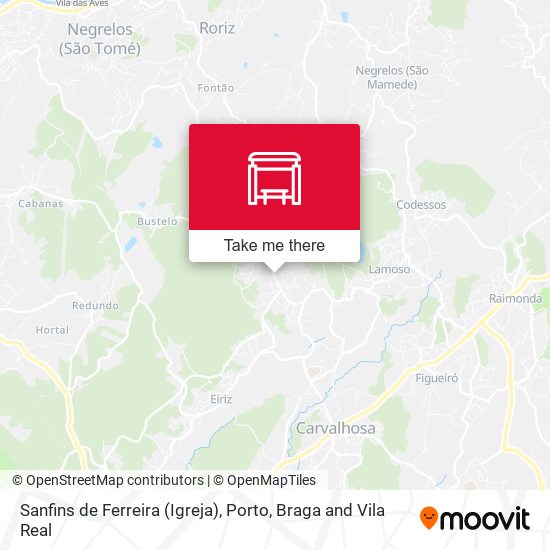 Sanfins de Ferreira (Igreja) mapa