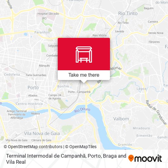 Terminal Intermodal de Campanhã map